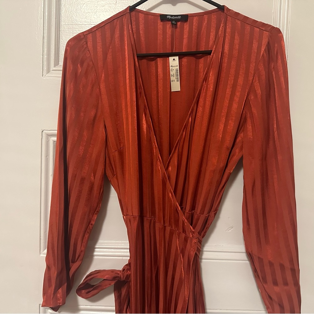 Madewell Rust Long Sleeve Dress - Picture 10 of 15